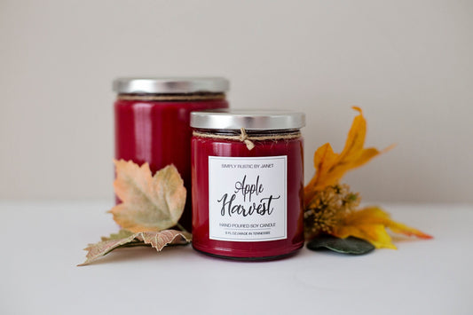 Apple Harvest Soy Candle, All natural Soy Candle, 8oz and 16oz soy candle, Fall soy candles